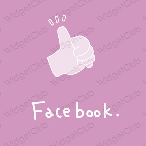 Esthetische Facebook app-pictogrammen