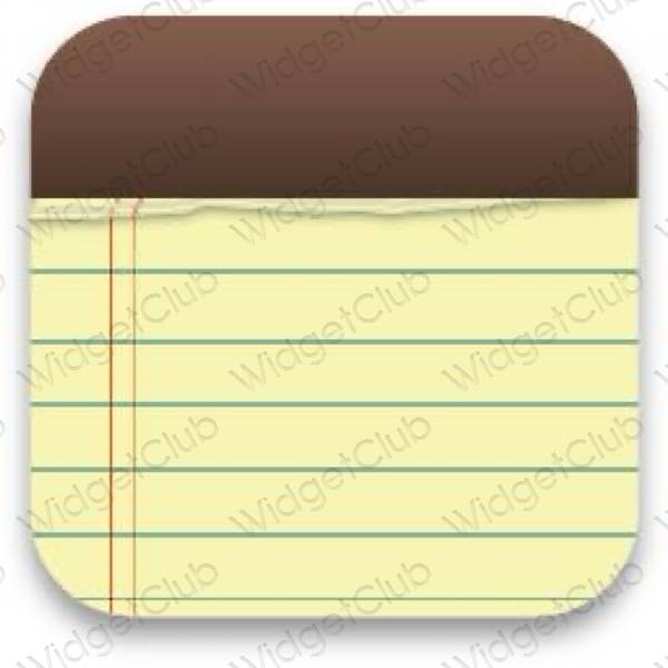 Estetické žltá Notes ikony aplikácií