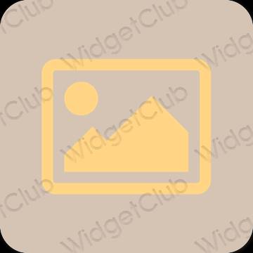 Estetisk beige Photos app ikoner