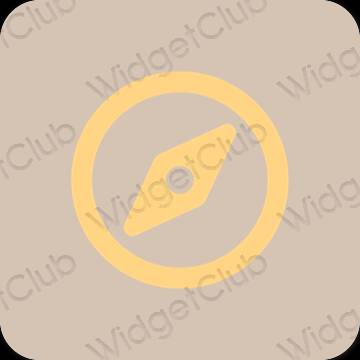 Estetico beige Safari icone dell'app