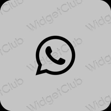 אֶסתֵטִי אפור WhatsApp סמלי אפליקציה