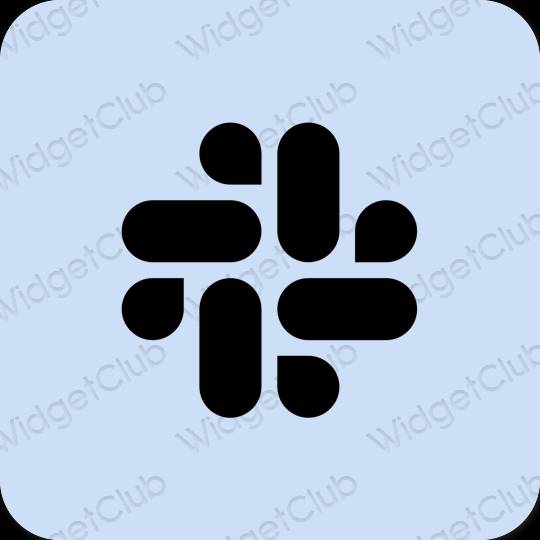 Æstetisk pastel blå Slack app ikoner