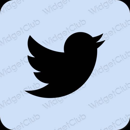 Esthétique mauve Twitter icônes d'application