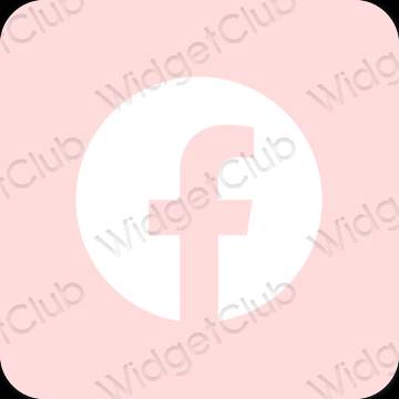 Stijlvol roze Facebook app-pictogrammen