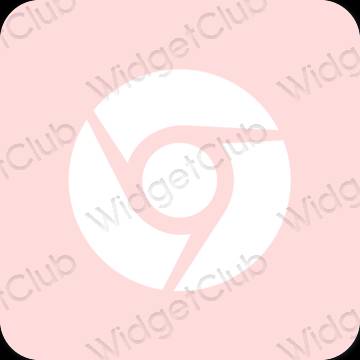 Estetico rosa Chrome icone dell'app