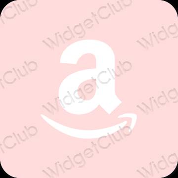 미적인 분홍 Amazon 앱 아이콘