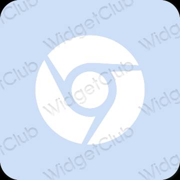 Estetico blu pastello Chrome icone dell'app