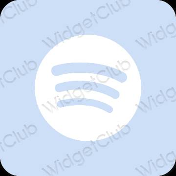 Естетичний пастельний синій Spotify значки програм