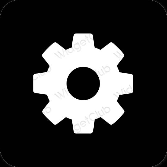 Estetico Nero Settings icone dell'app