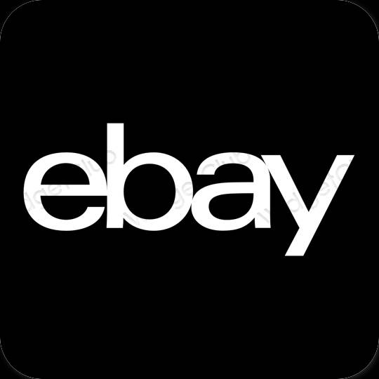 Thẩm mỹ đen eBay biểu tượng ứng dụng