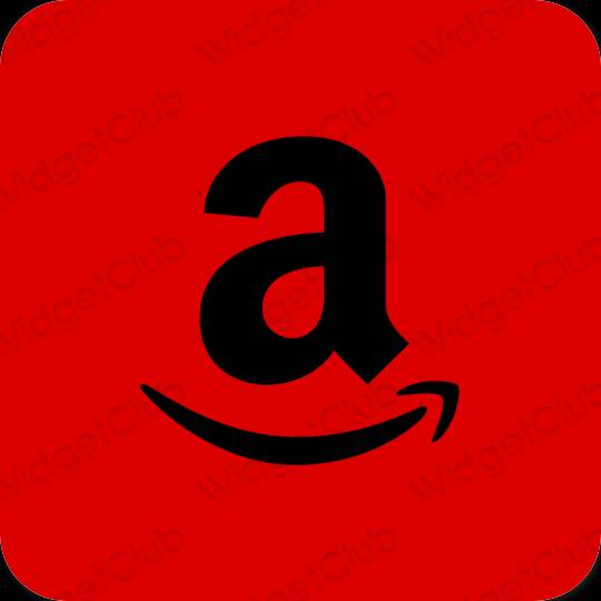 جمالي أحمر Amazon أيقونات التطبيق
