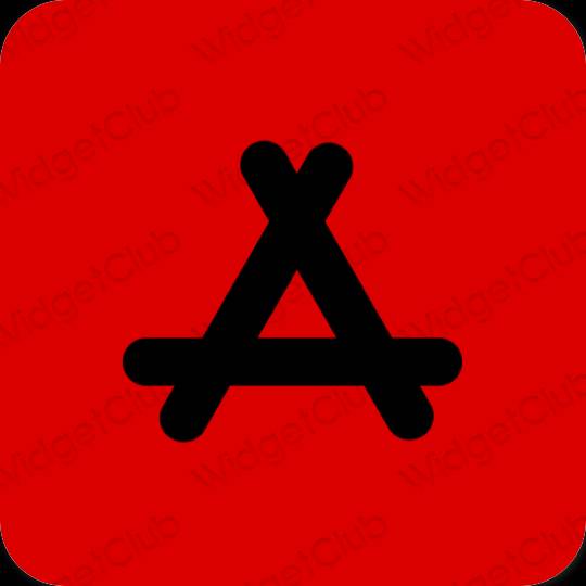 جمالي أحمر AppStore أيقونات التطبيق