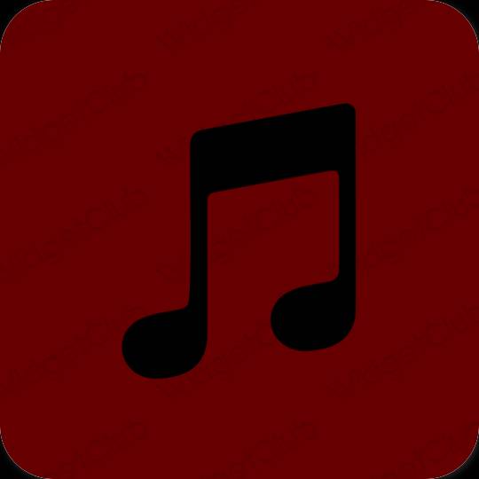 Естетичен кафяво Music икони на приложения