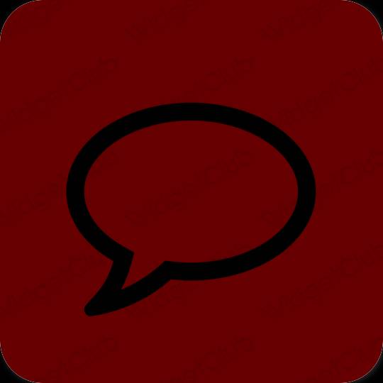 Естетски браон Messages иконе апликација