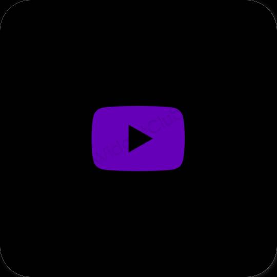 Icônes d'application Youtube esthétiques