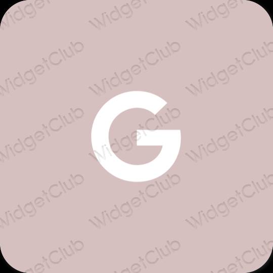 Estetsko pastelno roza Google ikone aplikacij