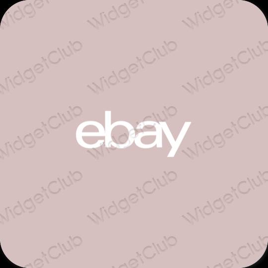Thẩm mỹ màu hồng nhạt eBay biểu tượng ứng dụng