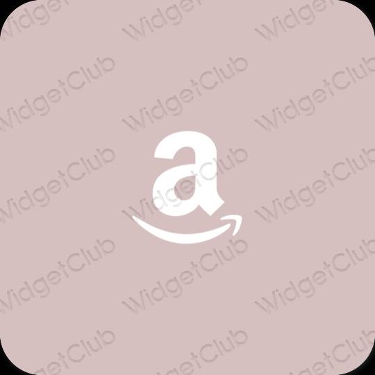 Естетичен пастелно розово Amazon икони на приложения
