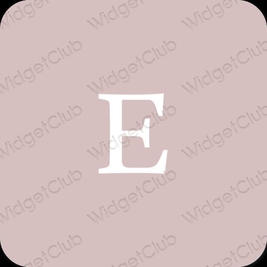 Estetic roz pastel Etsy pictogramele aplicației