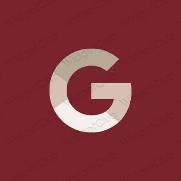 Esztétika lila Google alkalmazás ikonok