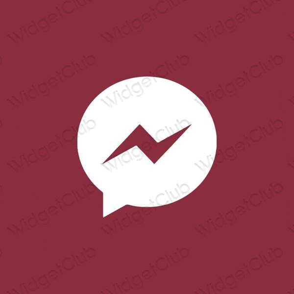 Estetický nachový Messenger ikony aplikací