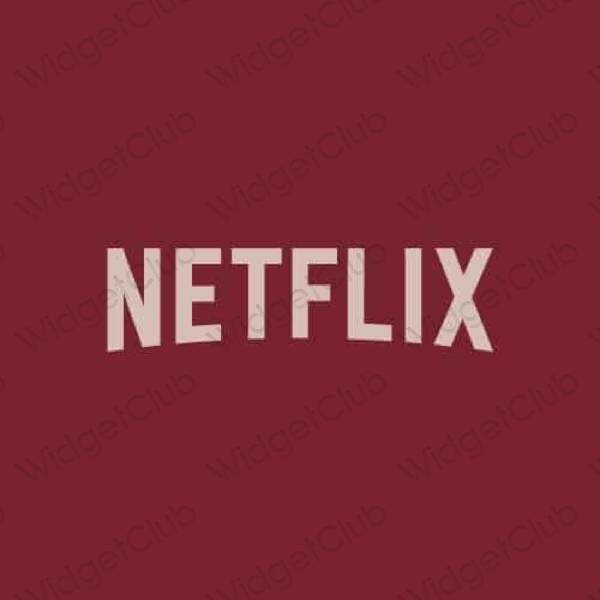 جمالية Netflix أيقونات التطبيقات