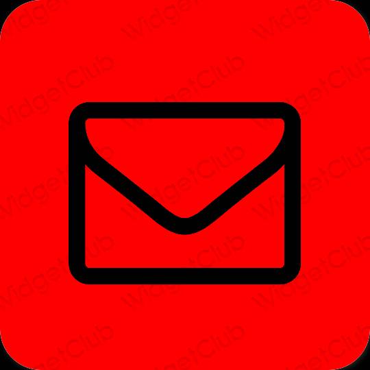 Естетски неон пинк Mail иконе апликација