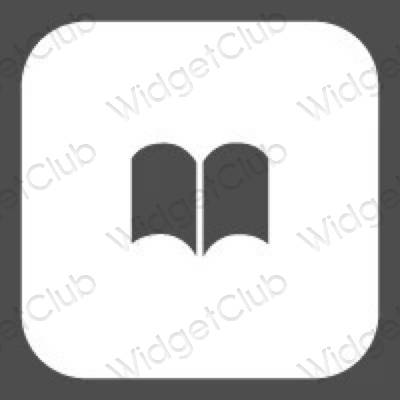 Estetico grigio Books icone dell'app