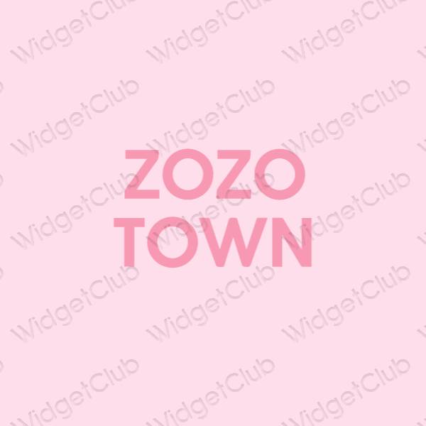 ესთეტიკური ZOZOTOWN აპლიკაციის ხატები