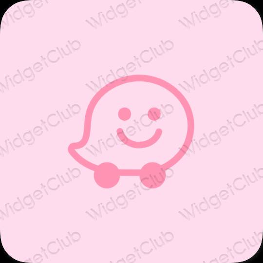Aesthetic Waze app icons