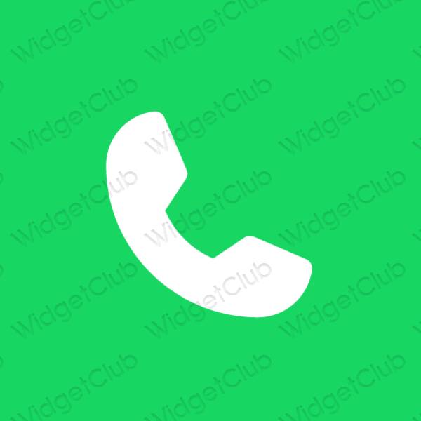 زیبایی شناسی آبی نئون Phone آیکون های برنامه
