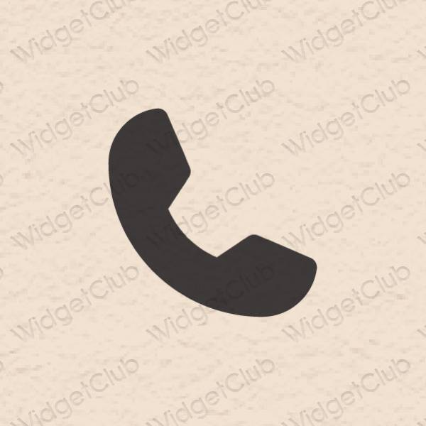 Aesthetic beige Phone app icons