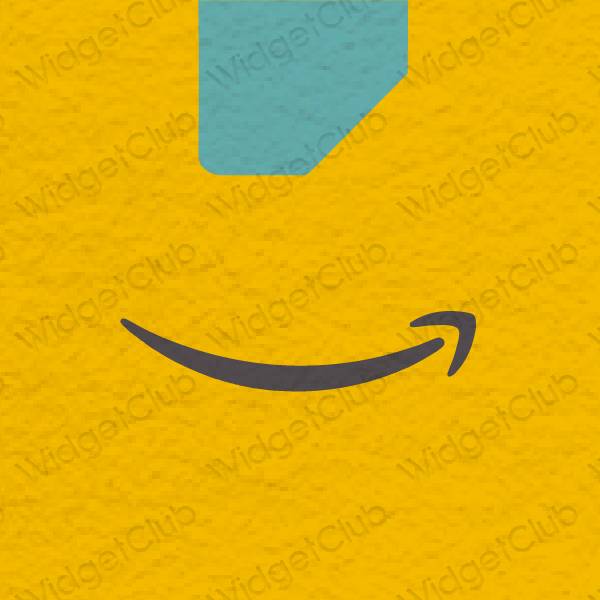 زیبایی شناسی نارنجی Amazon آیکون های برنامه