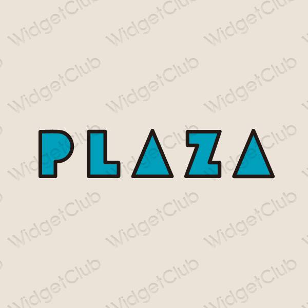 ესთეტიკური PLAZA აპლიკაციის ხატები