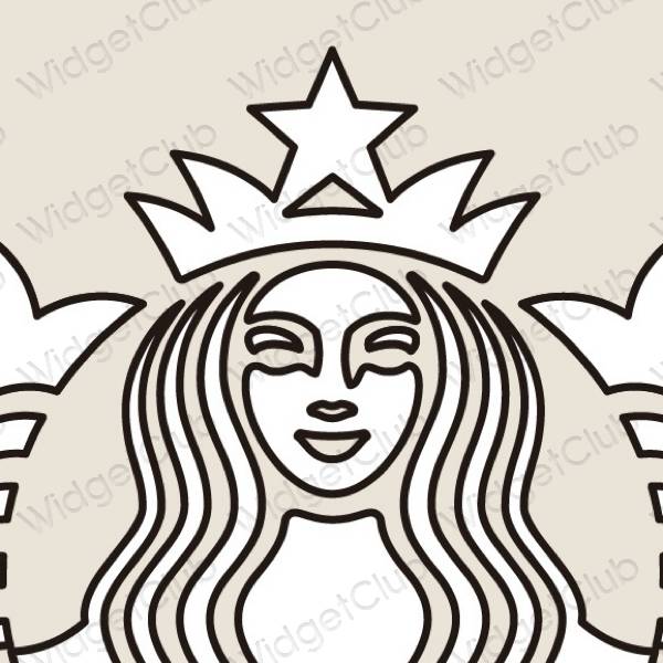 Ikon apl Starbucks Estetik