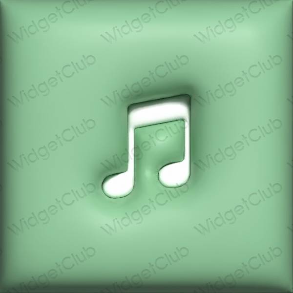 Ästhetisch pastellblau Music App-Symbole