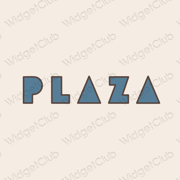 ესთეტიკური PLAZA აპლიკაციის ხატები
