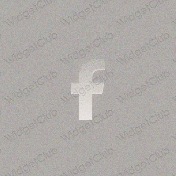 Ästhetisch Beige Facebook App-Symbole