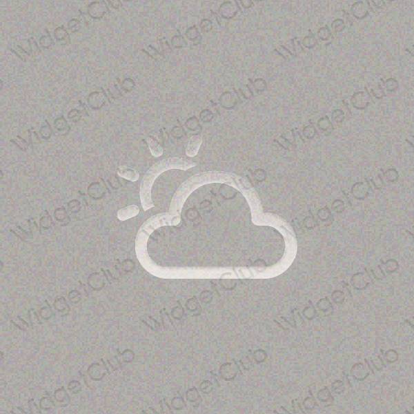 Aesthetic beige Weather app icons