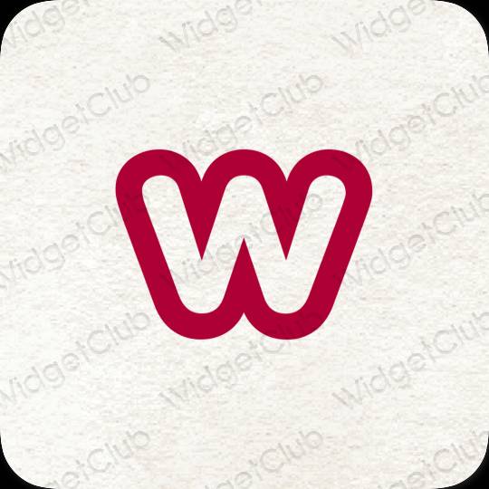 审美的 紫色的 Weebly 应用程序图标