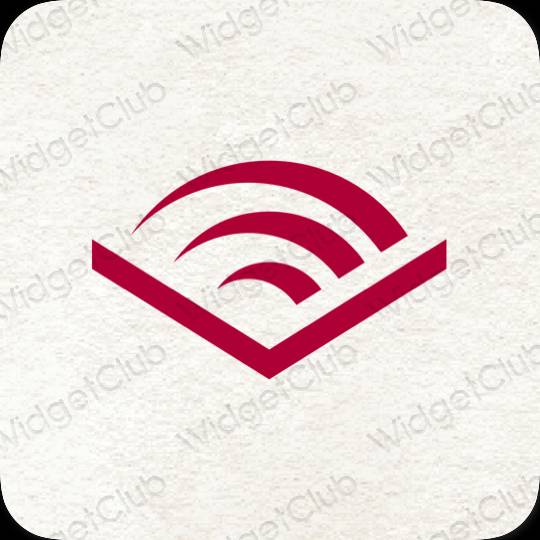 Aesthetic purple Audible app icons
