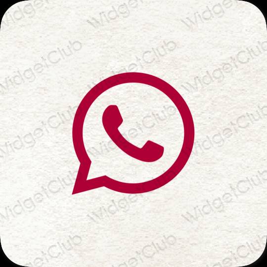 Estetický nachový WhatsApp ikony aplikací