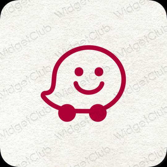 Гоо зүйн нил ягаан Waze програмын дүрс