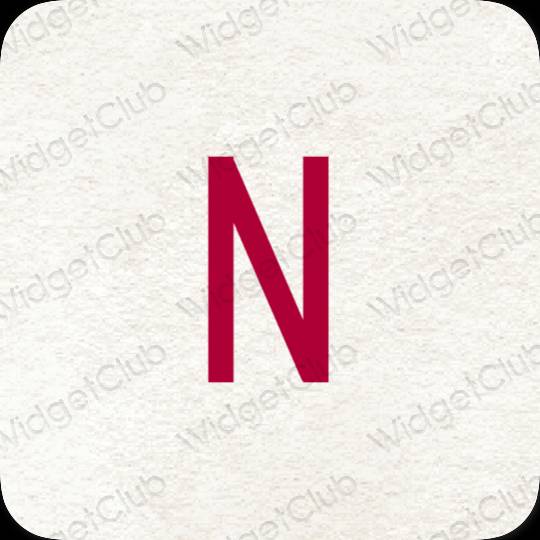 Estetisk lila Netflix app ikoner