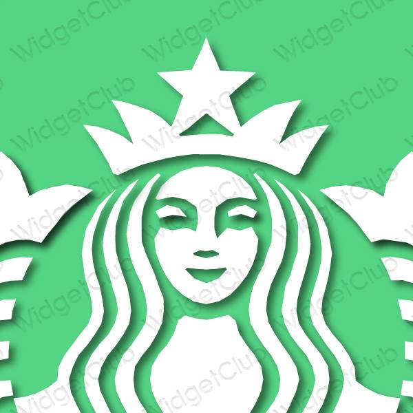 Ikon apl Starbucks Estetik