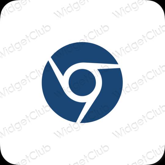 ესთეტიკური Chrome აპლიკაციის ხატები