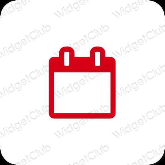 ესთეტიკური Calendar აპლიკაციის ხატები