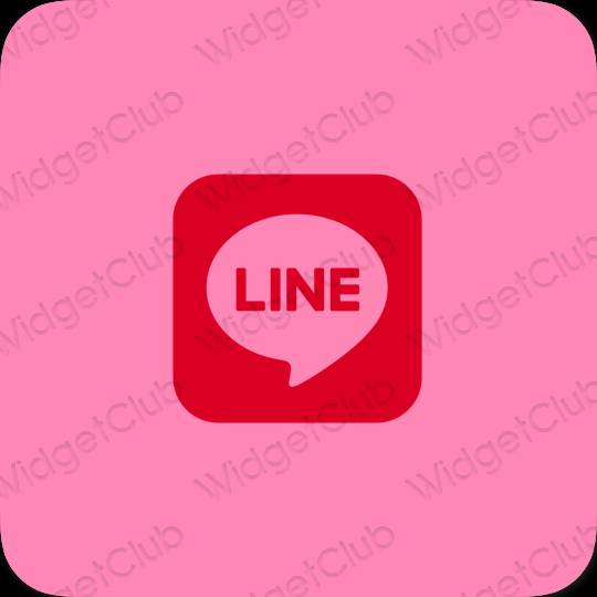 Aesthetic purple LINE app icons