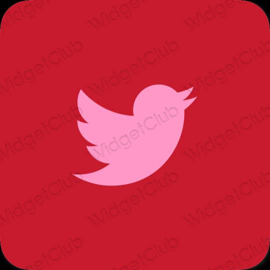 Aesthetic purple Twitter app icons
