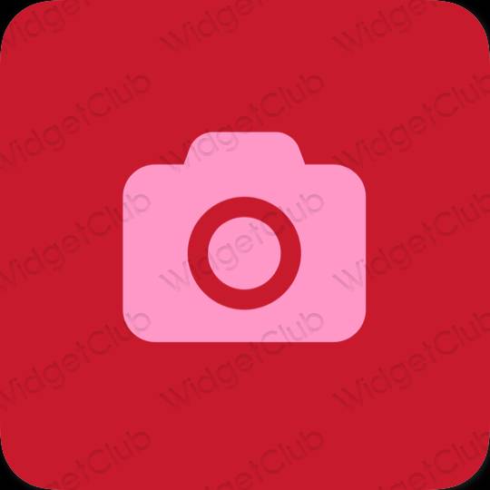 زیبایی شناسی رنگ بنفش Camera آیکون های برنامه